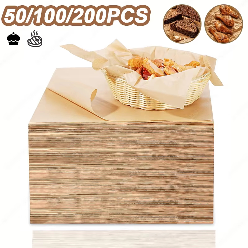 Kitchen Baking Products - 50/100/200 pçs papel de cozimento pergaminho