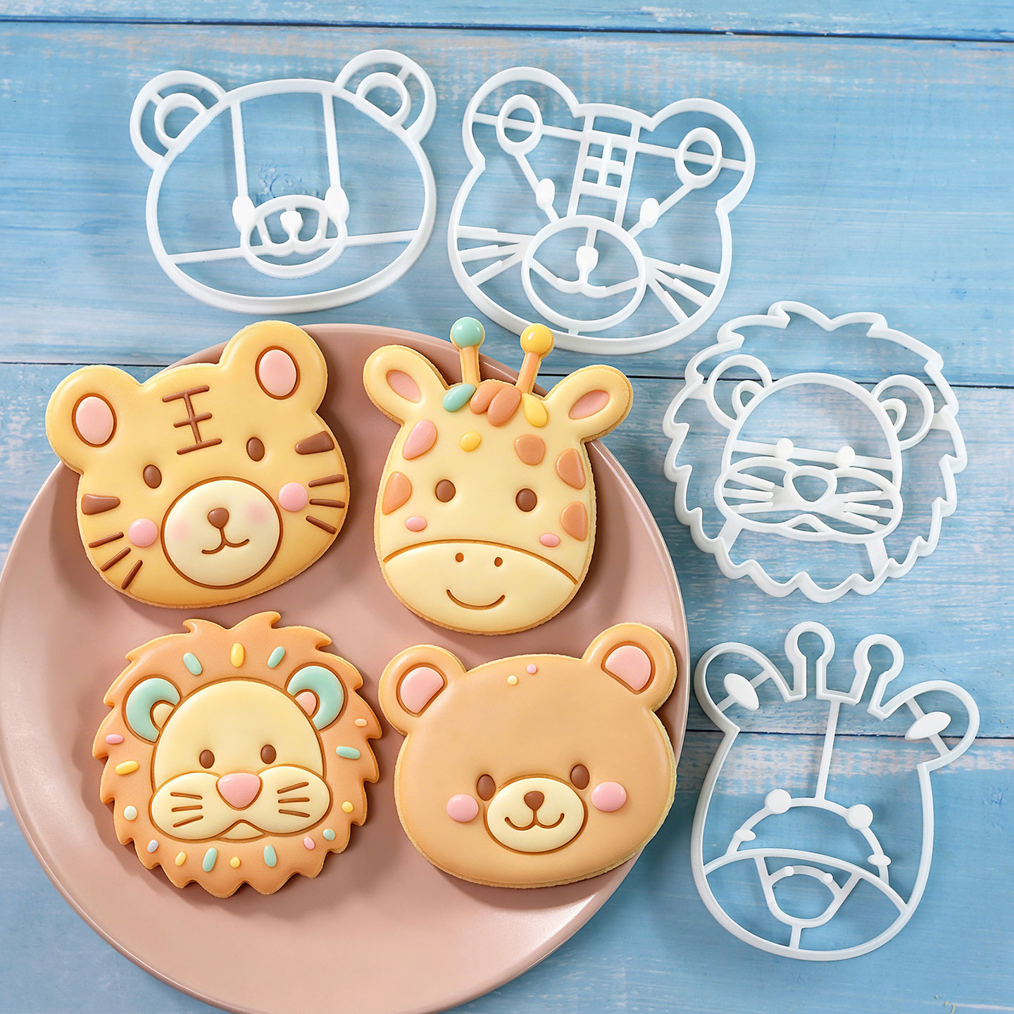 Baking Kitchen Set - Conjunto de 4 Cortadores de Biscoito