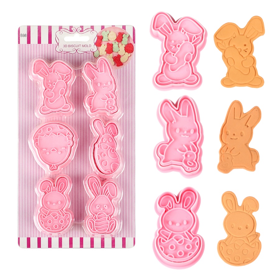 Baking Kitchen Set - 6 pçs/set Coelhinho da Páscoa Cortadores