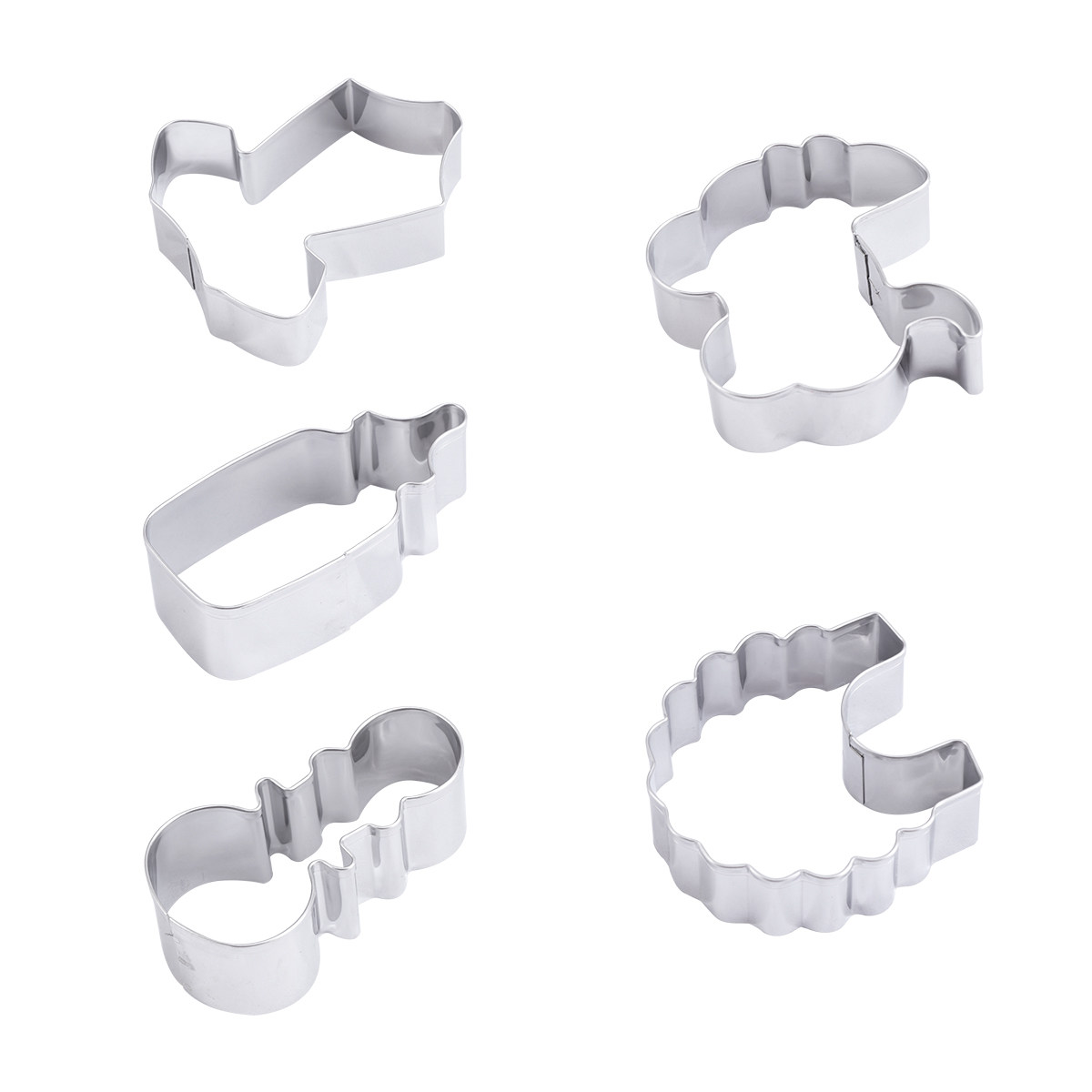 Baking Kitchen Set - Conjunto de 5 Cortadores de Biscoito