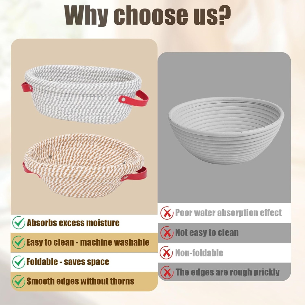 Kit com 2 Cestas de Fermentaçã - Proofing Basket Banneton avaliação e preço