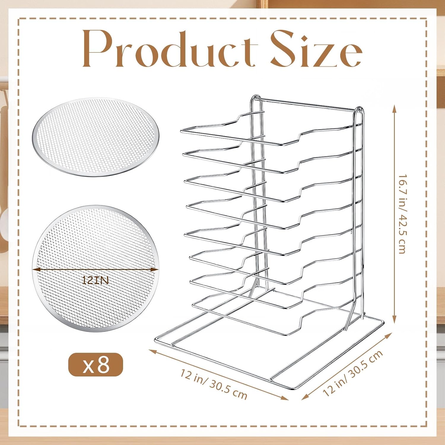 Suporte para Pizza de 8 Níveis - Baking Kitchen Set avaliação e preço