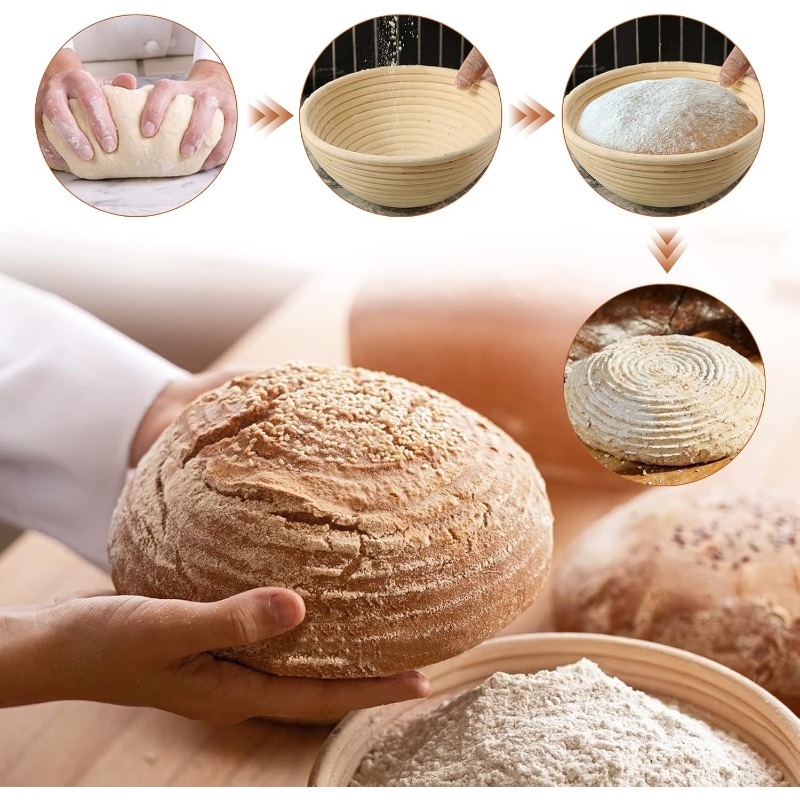 Cesto de Fermentação de Pão em - Proofing Basket Banneton avaliação e preço