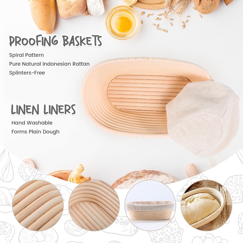 Cesto de Fermentação de Pão em - Proofing Basket Banneton avaliação e preço