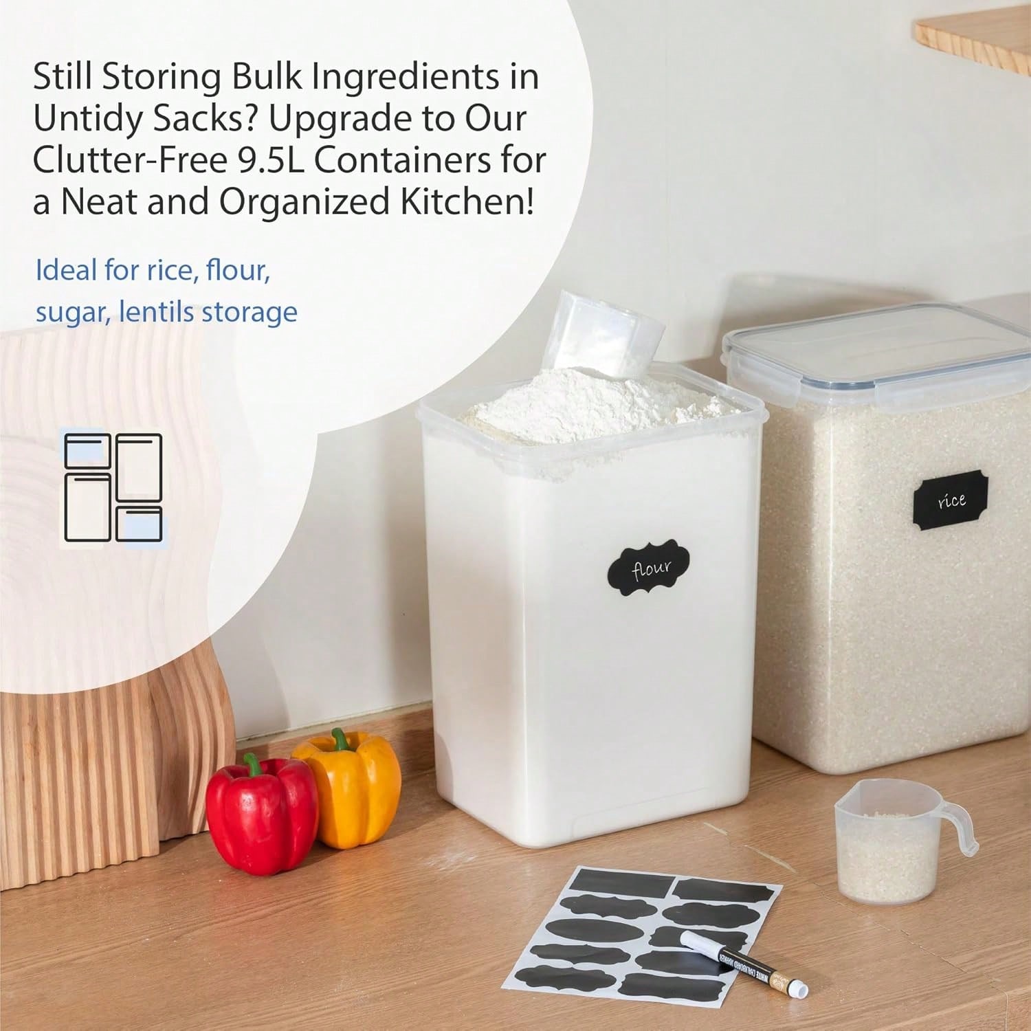 Recipientes herméticos extra g - Kitchen Baking Canisters avaliação e preço