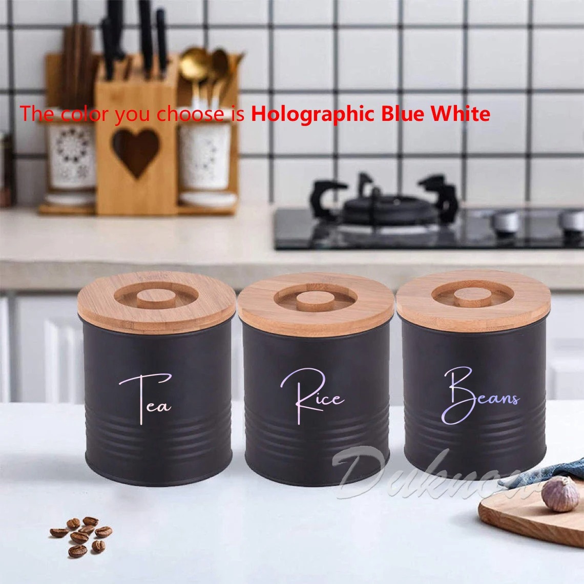 Etiquetas Adesivas Impermeávei - Kitchen Baking Canisters avaliação e preço