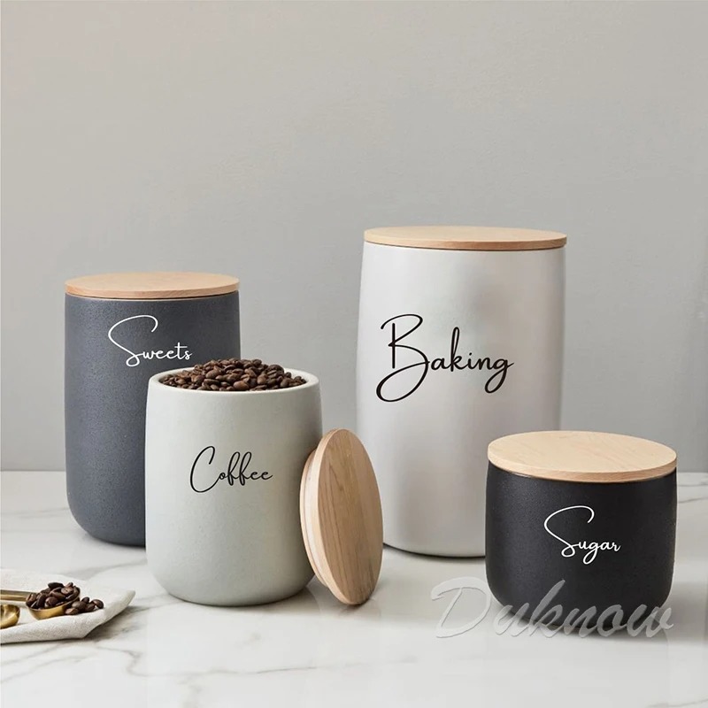 Etiquetas Adesivas Impermeávei - Kitchen Baking Canisters avaliação e preço