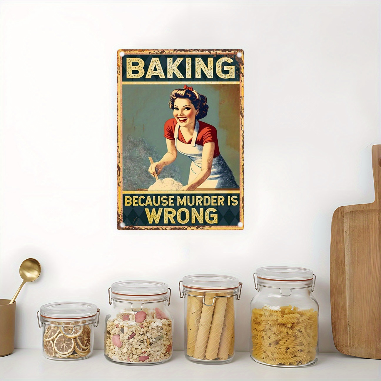 Placa Decorativa de Metal Vint - Kitchen Baking Quotes avaliação e preço