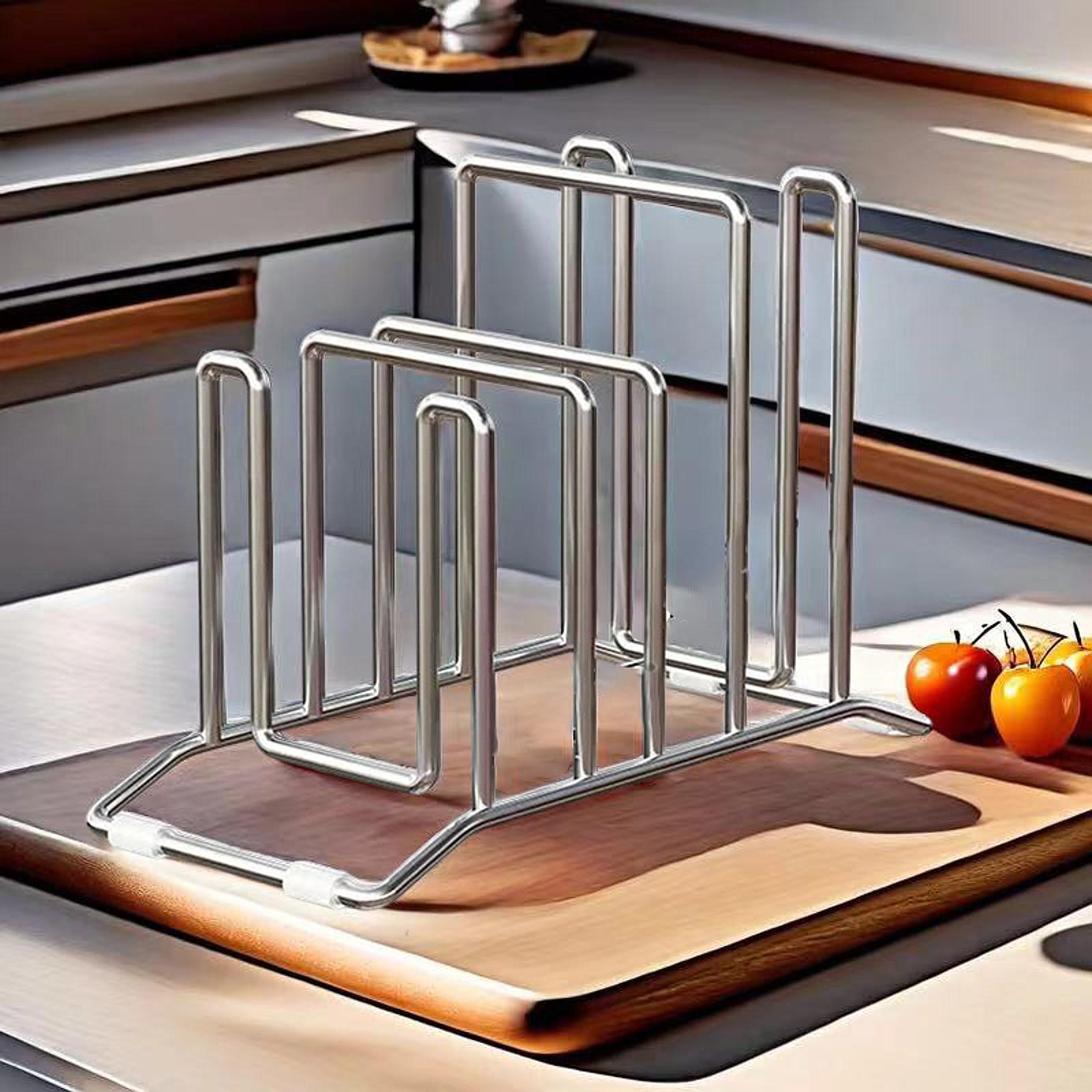 Tábua de corte rack potes pan  - Kitchen Baking Sheet Organizer avaliação e preço