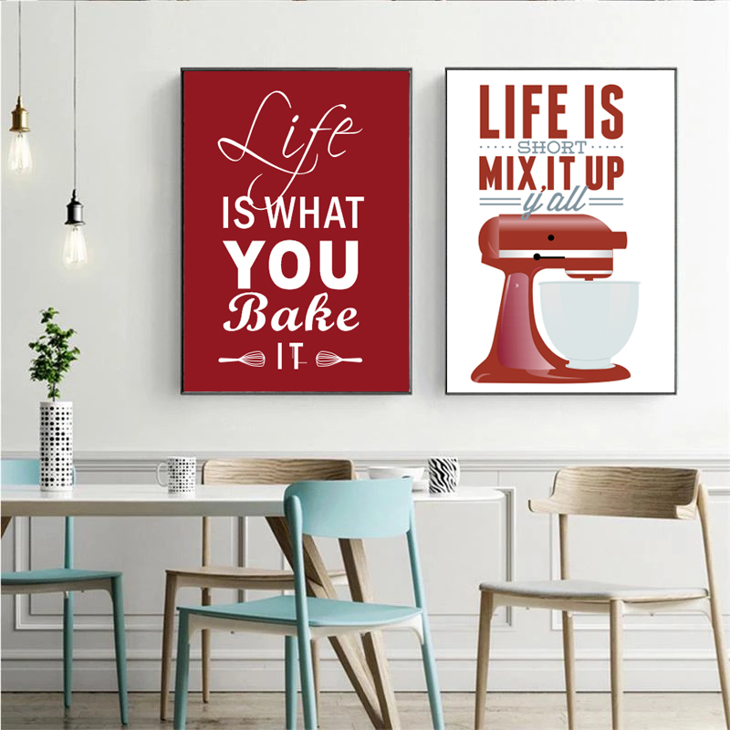 Arte da parede pinturas em tel - Kitchen Baking Quotes avaliação e preço