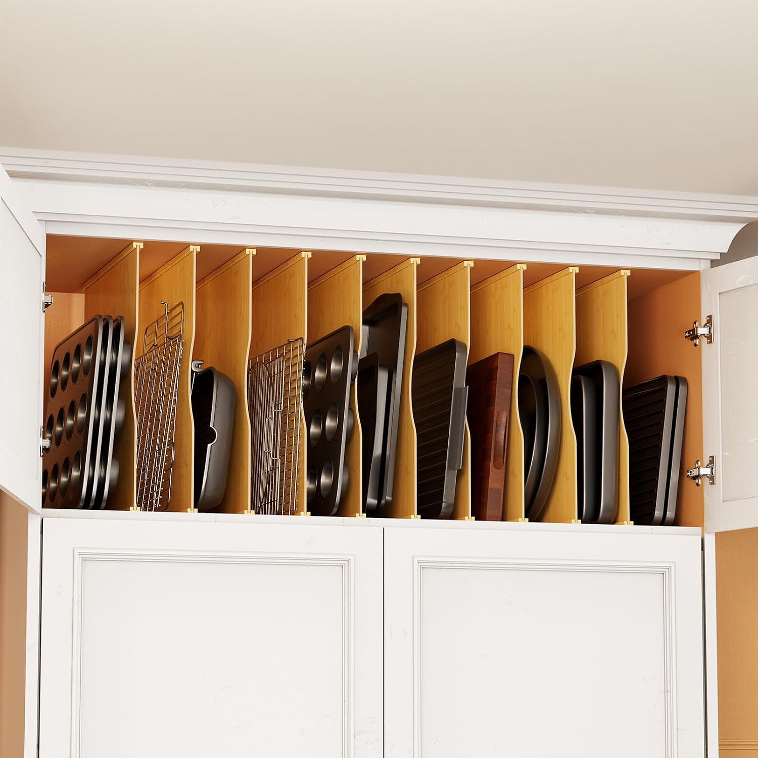 Pacote com 10 Divisores de Bam - Kitchen Baking Sheet Organizer avaliação e preço